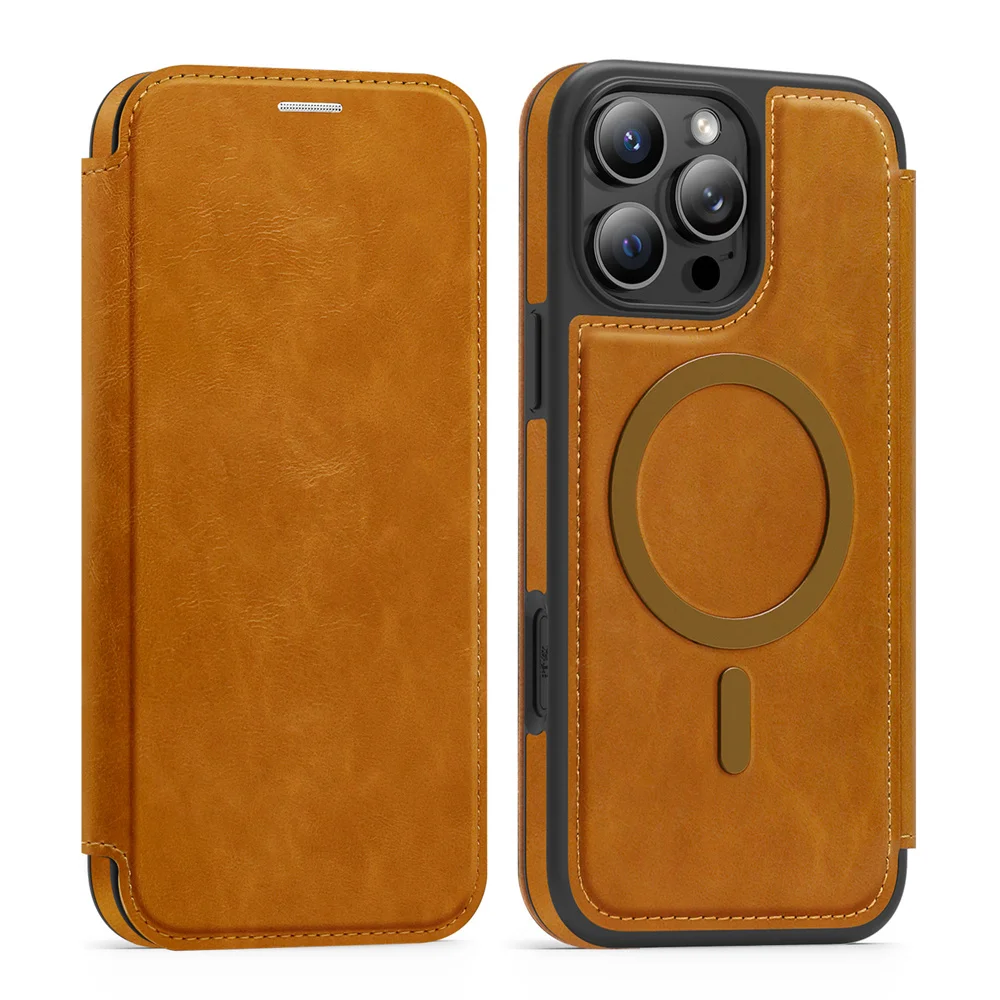 เคสโทรศัพท์หนังแบบพลิกแม่เหล็ก - Leather Wallet Card Holder Phone Cover บทวิจารณ์และราคา