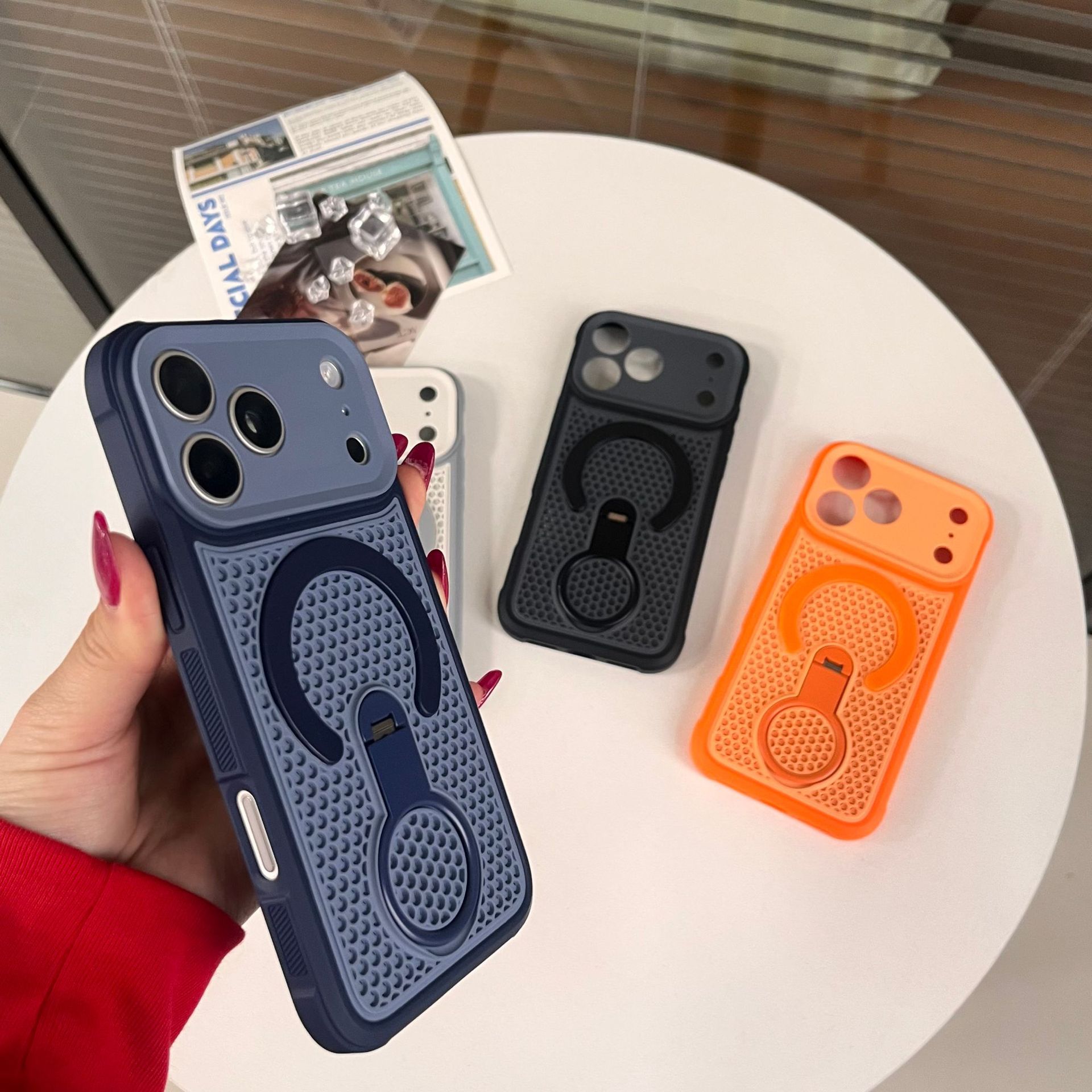 360 °   เคสโทรศัพท์แบบระบายควา - Heat Dissipation Mesh Breathable Case บทวิจารณ์และราคา