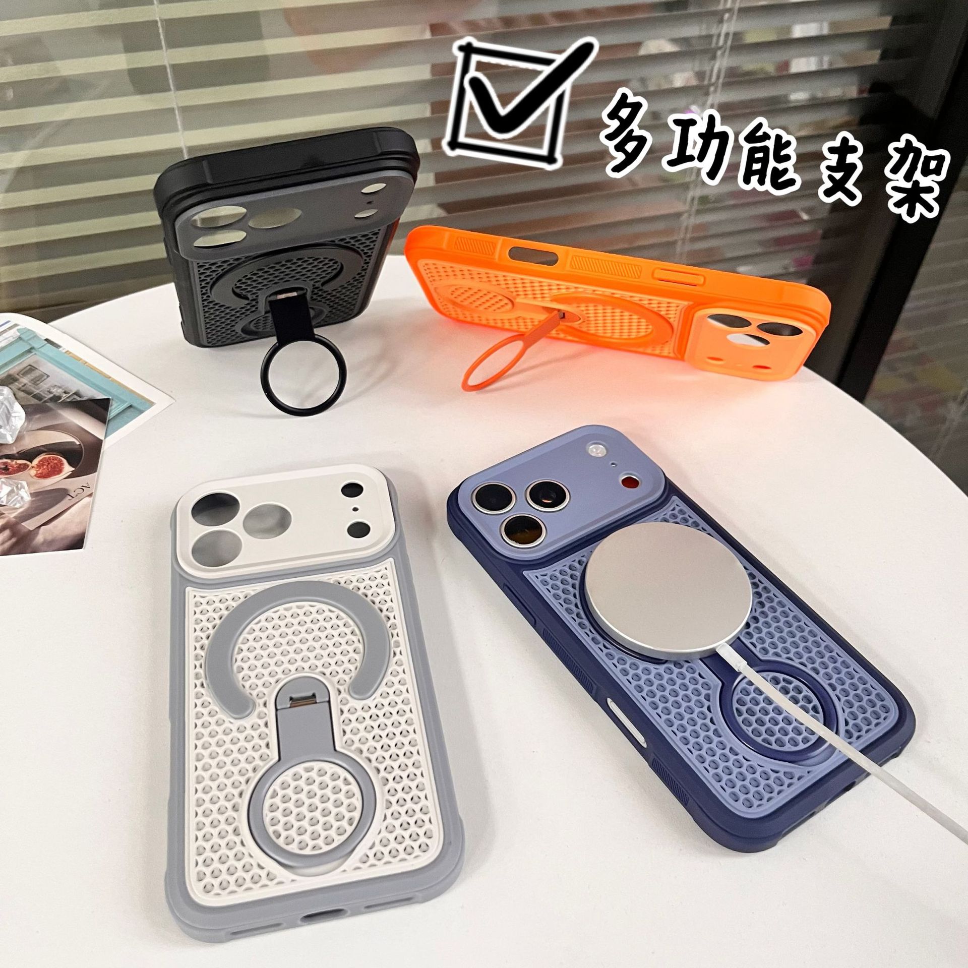 360 °   เคสโทรศัพท์แบบระบายควา - Heat Dissipation Mesh Breathable Case บทวิจารณ์และราคา