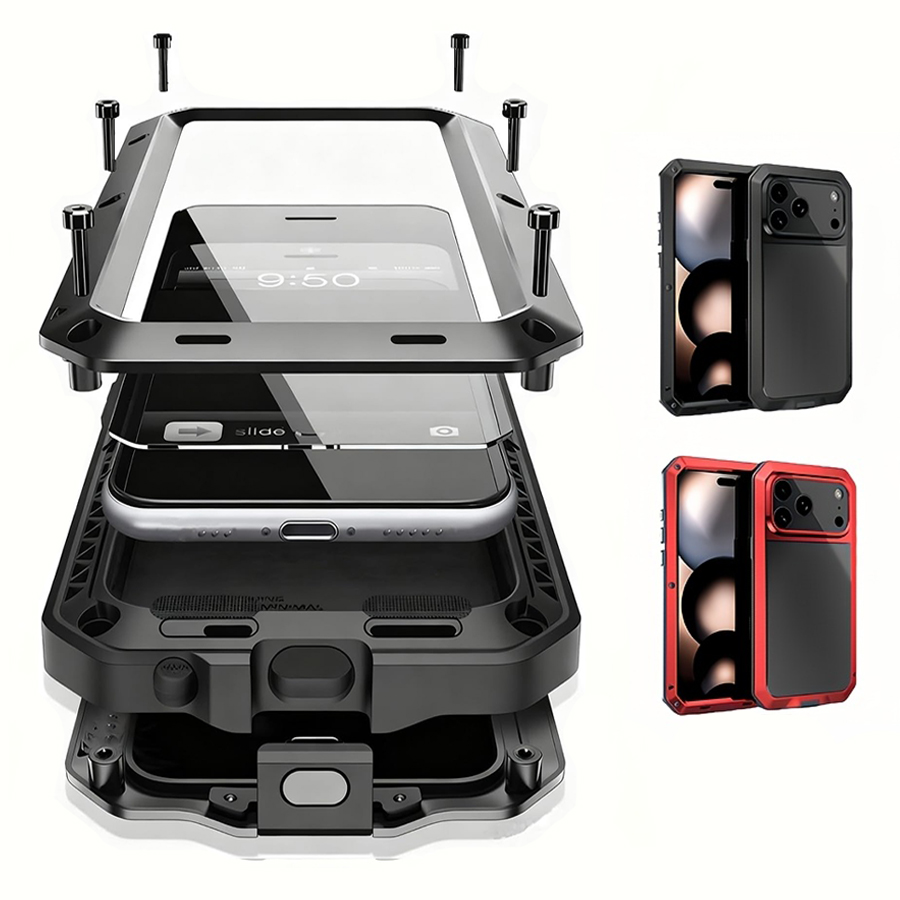 เคสโทรศัพท์โลหะแข็งแรงทนทานพร้ - Heavy Duty 360 Full Body Protective Case บทวิจารณ์และราคา